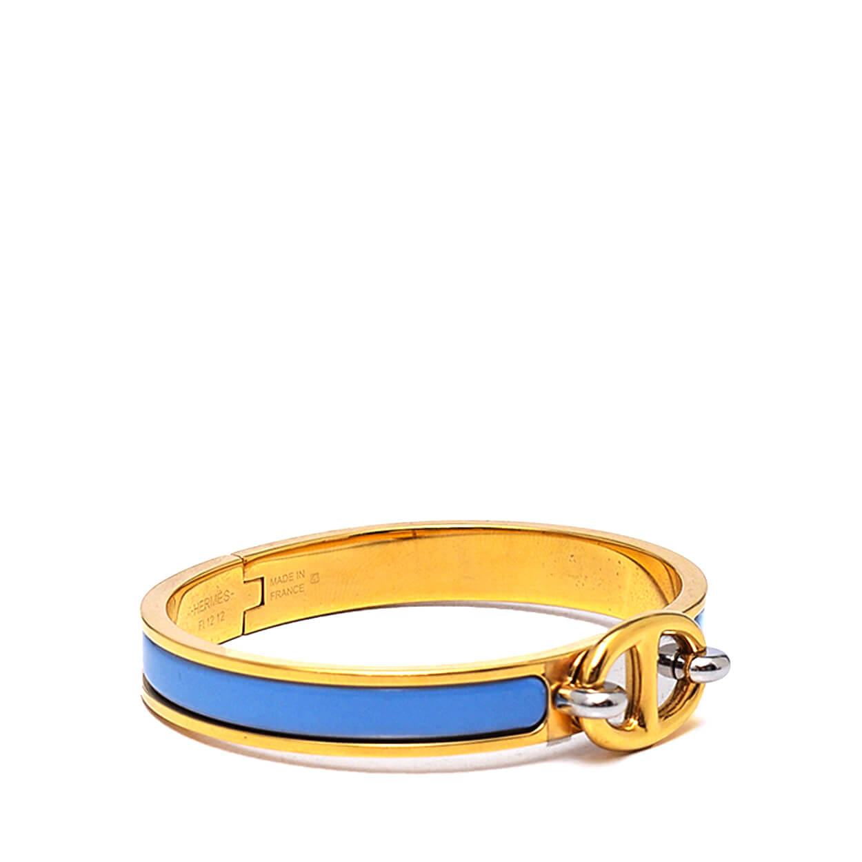 Hermes -Baby Blue Mini Clic Chaine d'Ancre Bracelet 